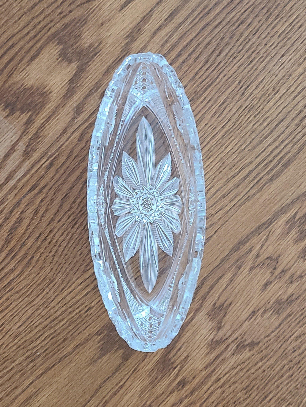 Vintage - American Brilliant Period cut crystal glass celery dish. - Picture 3 of 6